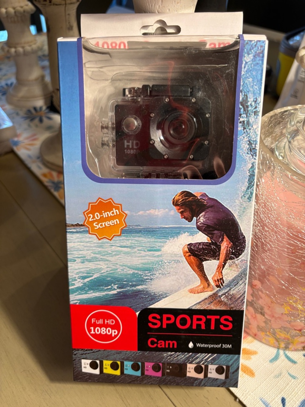 Generic SPORTS Cam HD 1080p Black Action Camera